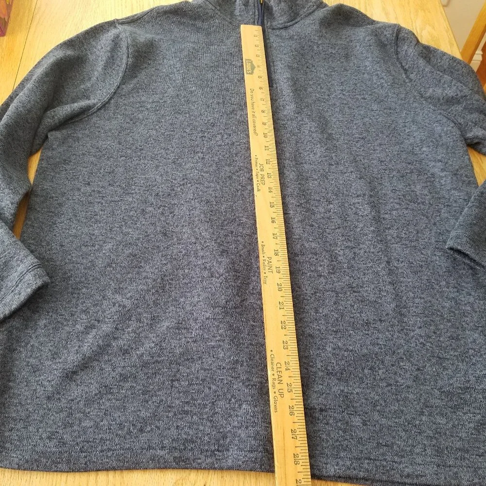 Men's Saddlebred Big & Tall Blue Quarter Zip Pockets Long Sleeve Jacket XLT - Picture 5 of 7